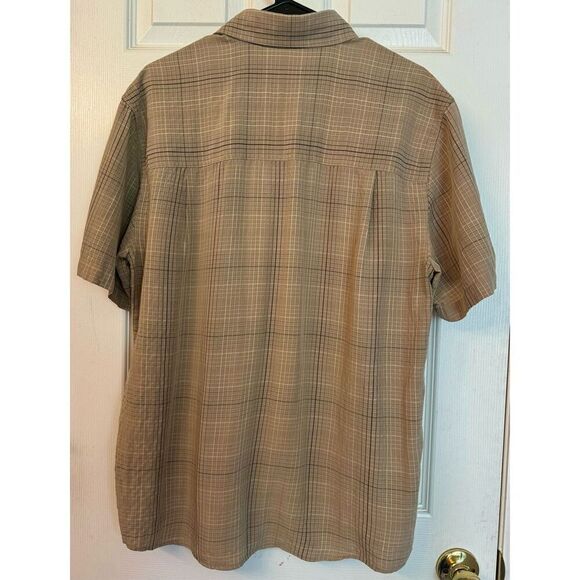 REI Lightweight Relaxed Fit Breezy Short Sleeve Plaid Button Up Shirt Medium - Picture 2 of 8